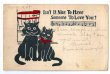 画像1: Postcard　黒猫さんの愛の歌　アメリカ1908年　 (1)