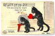 画像1: Postcard　黒猫さんの愛の歌　アメリカ1906年　 (1)