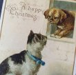 画像2: Mini Greeting card　窓から顔を出した犬を見ている猫　1900年頃 　 (2)