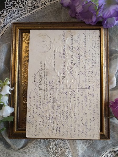 画像2: Postcard  イースター 卵とスミレのお花 フランス1907年 (2)