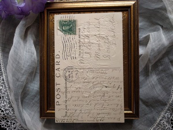 画像2: Postcard  イースター ウサギさんに卵をもらうノーム妖精 1908年 (2)