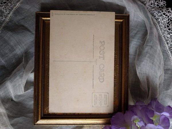 画像2: Postcard イースター 白いドレスの少女と白兎 未使用 (2)