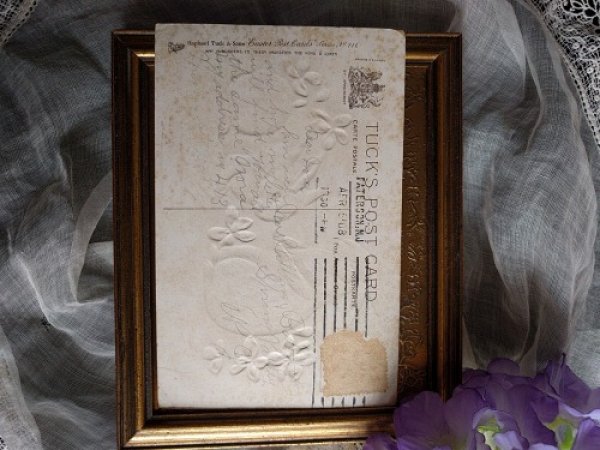 画像2: Postcard イースターエッグとスミレのお花とウサギさん (2)