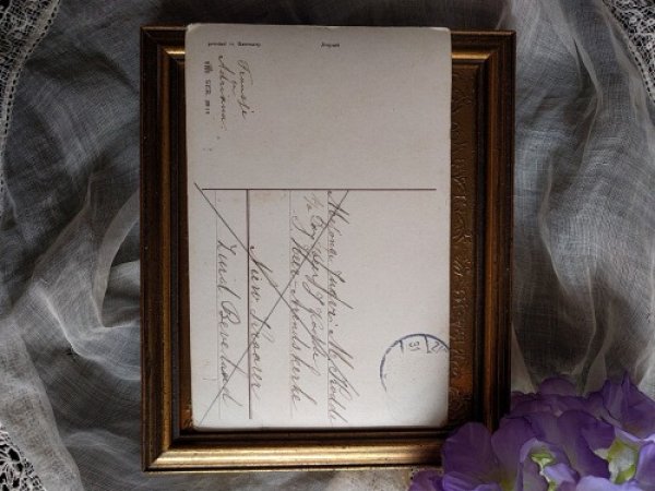 画像2: Postcard イースター ウサギさんの卵車に乗る天使 (2)