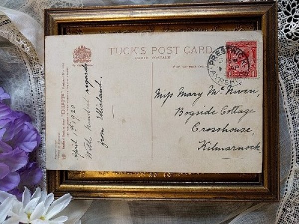 画像3: Postcard  イースター ハネムーン?ヒヨコ車でお出かけするヒヨコさん 1920年 (3)