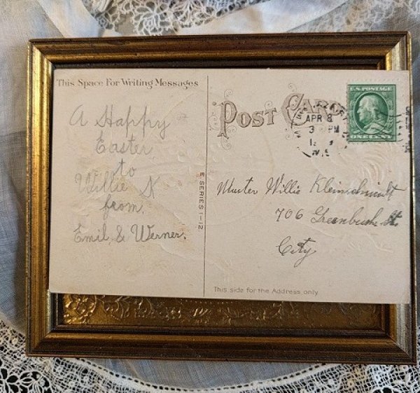 画像3: Postcard イースターエッグを運ぶウサギを追うニワトリ (3)