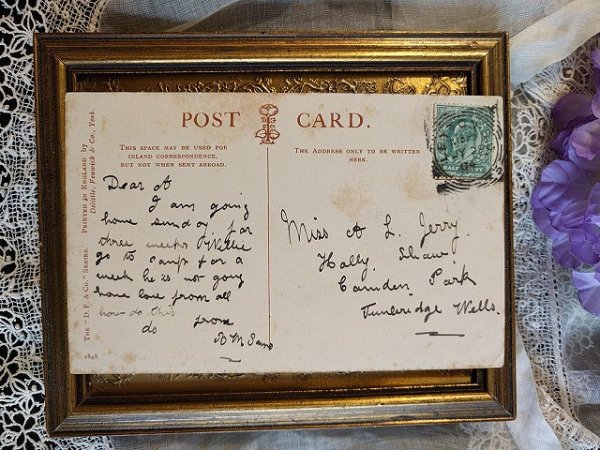 画像2: Postcard　 イングリッシュガーデン　花咲くコテージ　イギリス1904年　 (2)