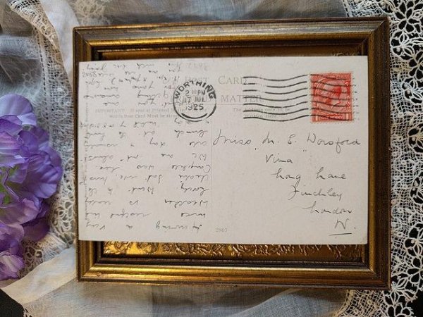画像2: Postcard  イングリッシュガーデン 花咲くコテージ イギリス1925年  (2)