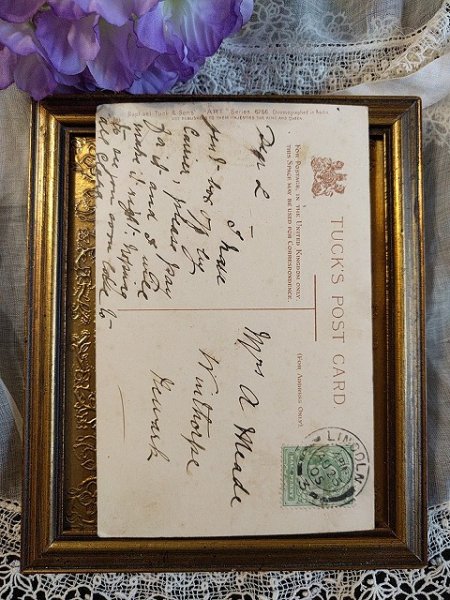 画像2: Postcard　忘れな草のお花　イギリス1905年 (2)