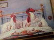 画像2: Postcard　B&Bのベッドで朝食　ニワトリ　Ellam 1908年 (2)