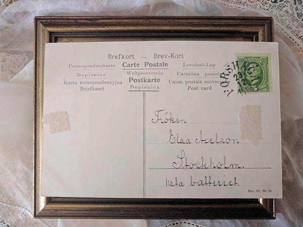 画像3: Postcard 　豚さんにリンゴを与えるノーム妖精 (3)