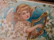 画像2: Postcard　竪琴と美しい天使　ハープ (2)