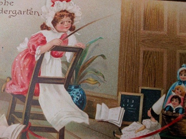画像2: Postcard  お人形さんの学校 Ellen Clapsaddle? (2)