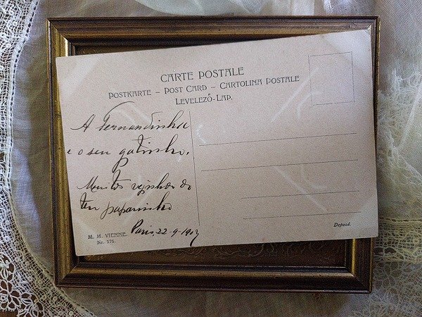 画像3: Postcard  猫とお人形さんを抱く女の子　M.M.VIENNE (3)