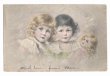 画像1: Postcard　お人形さんと2人の女の子　M.M. VIENNE 1902年 (1)