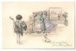 画像1: Postcard　吟遊詩人の男の子と3人の女の子　M.M. VIENNE　1906年 (1)