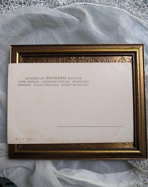 画像2: Postcard ダックスフンド犬と女の子 未使用 (2)