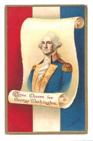 画像1: Postcard  アメリカ大統領　ジョージ・ワシントン　　クラップサドル作　1915年 (1)