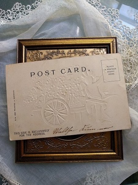 画像3: Postcard  忘れな草のお花と手紙を運ぶ天使  (3)