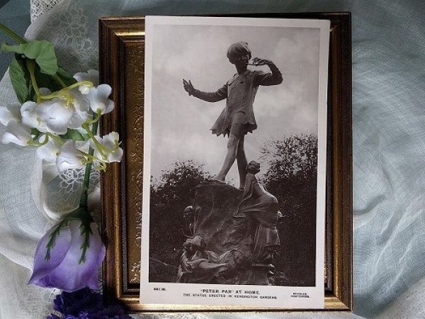 画像2: Postcard   写真 ケンジントンガーデン ピーターパン像 1923年 (2)