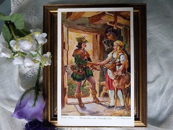 画像2: Postcard   グリム童話 兄と妹 G.Hinke (2)