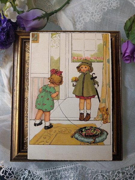 画像2: Postcard 　遊びにきたよ♪　Lia Doring 1937年 (2)