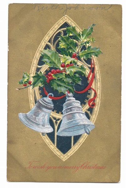 画像1: Postcard 　クリスマス　ホーリーとベル　 (1)