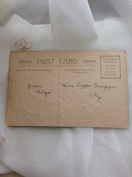 画像2: ▼SALE 500▼ Postcard 白百合のお花と祈る女の子 (2)