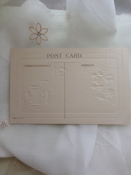 画像2: ▼SALE 500▼ Postcard 暖炉の前のネズミと砂時計 (2)