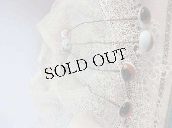 画像4: Antique Glass Eye　アンティーク　ジャーマングラスアイ　ドイツ製　ポンチ目　グーグリー　トライカラー14mm　（1組） (4)