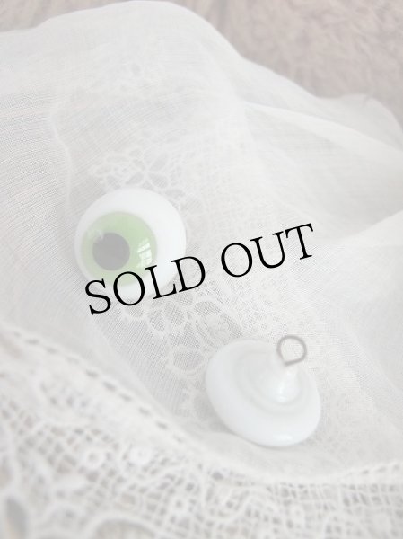 画像3: Antique Glass Eye　アンティーク　ジャーマングラスアイ　緑　ドイツ製　ポンチ目　グーグリー　グリーン　18mm　（1組・2個セット） (3)