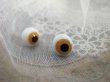 画像3: Antique Glass Eye　アンティーク　ジャーマングラスアイ　薄茶　ドイツ製　ポンチ目　グーグリー　10mm　（1組・2個） (3)