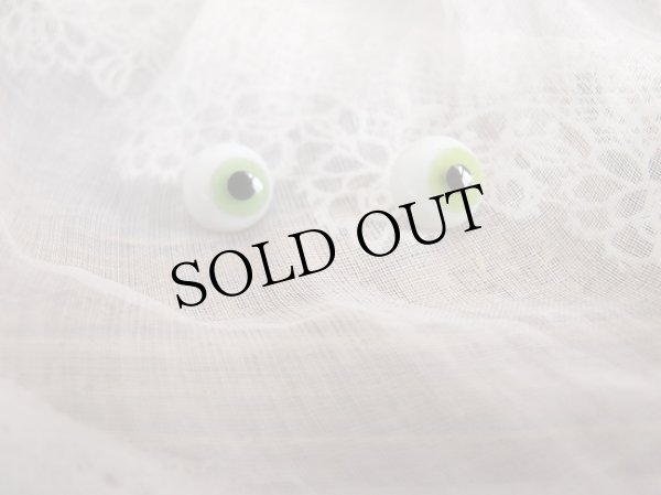 画像5: Antique Glass Eye　アンティーク　ジャーマングラスアイ　緑　ドイツ製　ポンチ目　グーグリー　グリーン　10mm　（1組・2個） (5)
