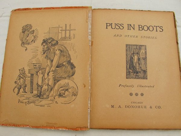 画像6: Vintage Book  アンティーク本 洋書 童話集 長靴をはいた猫 (6)