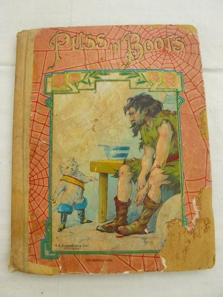 画像2: Vintage Book  アンティーク本 洋書 童話集 長靴をはいた猫 (2)
