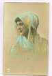 画像1: Postcard  横顔の女性　イギリス1913年 (1)