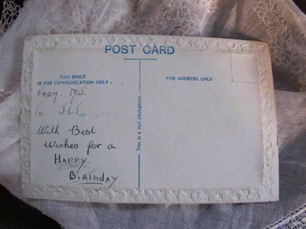 画像3: Postcard イングリッシュ・ブルドッグ犬 薔薇のお花 (3)