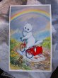 画像2: Postcard　雨上がりに自転車に乗る白い猫　Molly Brett (2)