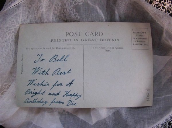 画像3: ▼SALE 500▼ Postcard  女性と白鳩 (3)