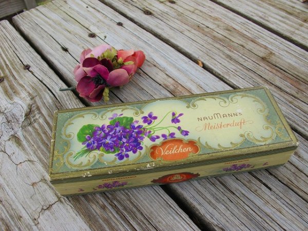 画像6: Vintage Box  アンティーク　スミレの紙箱とコサージュ　 (6)