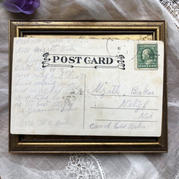 画像3: Postcard 女の子と猫 1911年 (3)