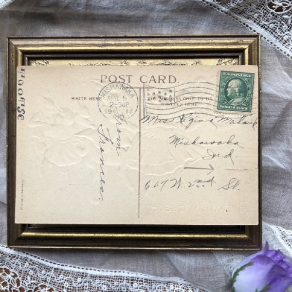 画像4: Postcard  Easter ダンスをするウサギとヒヨコ Ellen Clapsaddle 1912年 (4)