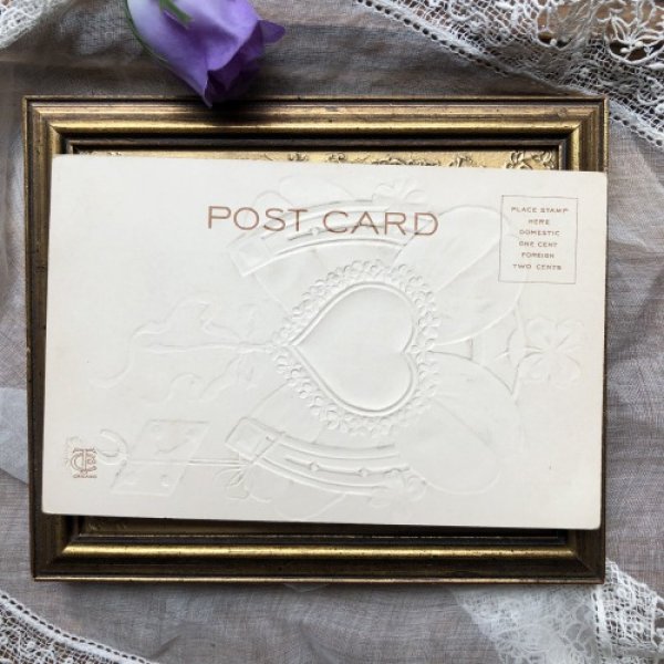 画像3: Postcard ラッキーチャーム 四葉 馬蹄 子豚  未使用 (3)