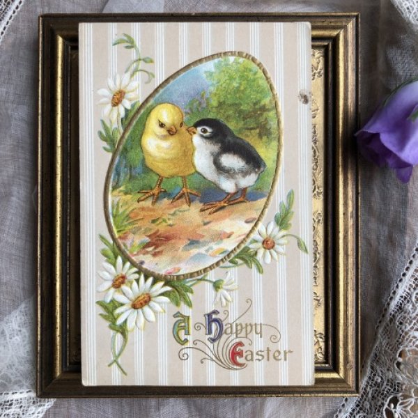 画像2: ▼SALE 500▼ Postcard  Easter イースター ヒヨコ 1912年 (2)