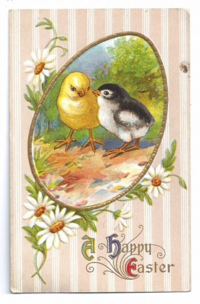画像1: ▼SALE 500▼　Postcard  Easter　イースター　ヒヨコ　1912年 (1)