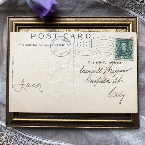 画像4: Postcard  Easter 馬に乗るウサギさん 1908年 (4)