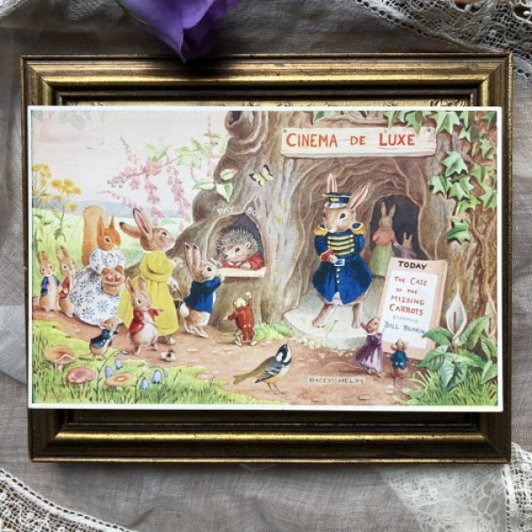 画像2: Postcard  森の動物さん　映画館　Racey Helps　未使用 (2)