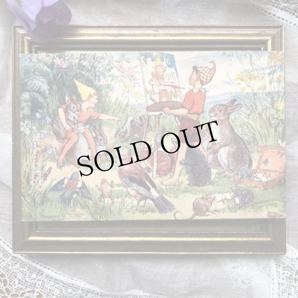 画像2: Postcard  森の動物と妖精　肖像画の絵描きさん　Margaret Tarrant　未使用 (2)