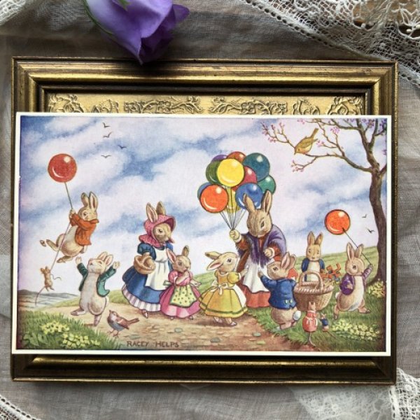 画像2: Postcard  森の動物さん　風船売り　Racey Helps　未使用 (2)