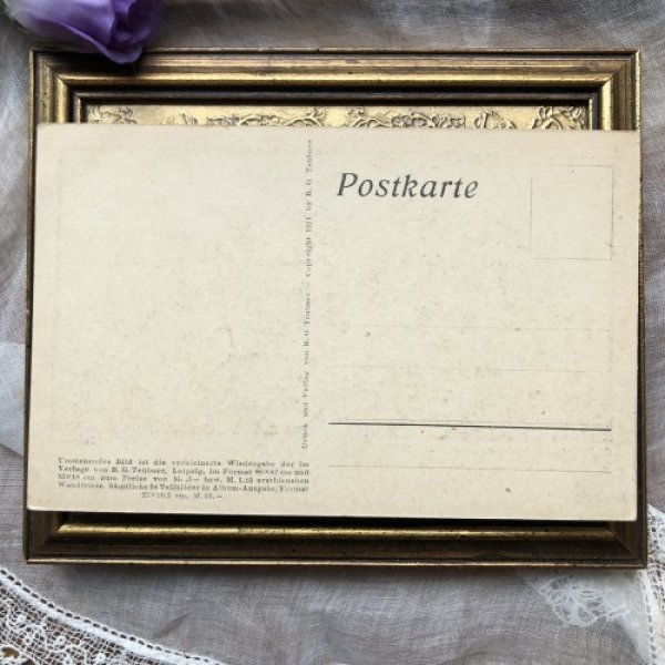 画像3: Postcard  妖精と動物たちの綱渡り　シルエット　影絵　未使用　 (3)